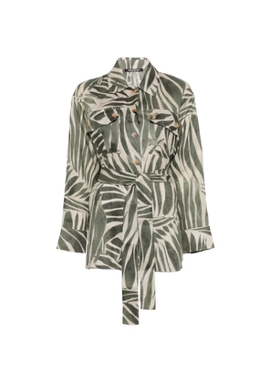 Pennyblack print belted shirt - Green