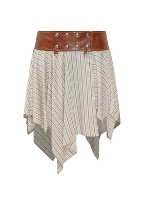IRO Umby striped belted skirt - Neutrals