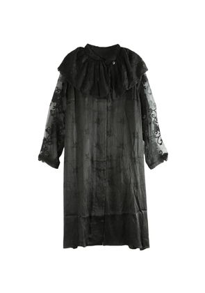 COMMUNS lace ruffled coat - Black