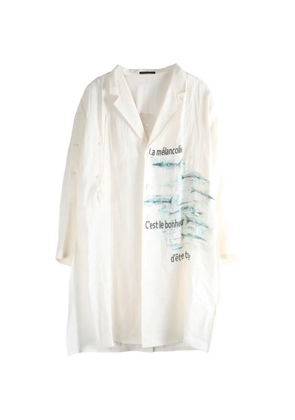 Yohji Yamamoto printed coat - Neutrals