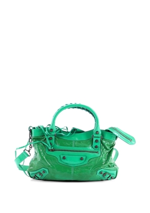 Balenciaga Pre-Owned First Classic Studs Bag Coated Canvas satchel - Green