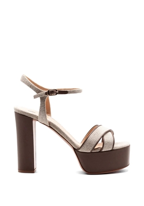 Roberto Festa crisscross platform sandals - Neutrals