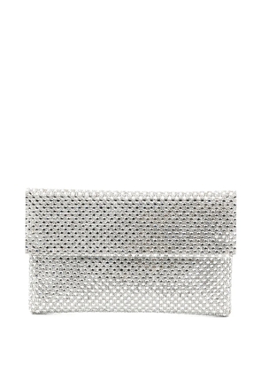 TWENTY FOURHAITCH Morna embellished chain clutch bag - Silver