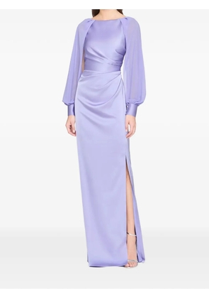 Theia draped column dress - Purple
