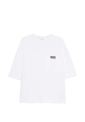 American Vintage oversized shortsleeve sweatshirt - White