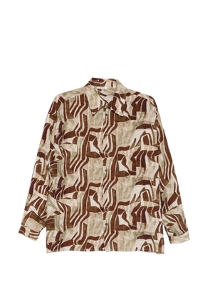 IMPERIAL abstract-print shirt - Brown