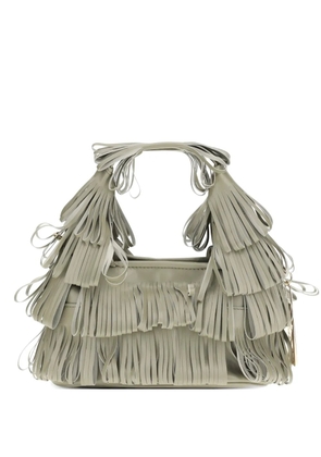 la milanesa Capucine fringed charm tote bag - Green