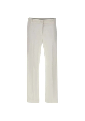 Marella belt loops crease trousers - White