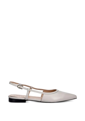 Furla pointed buckle leather ballet flats - Grey