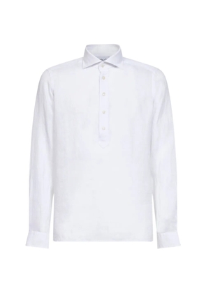 D4.0 half-button shirt - White