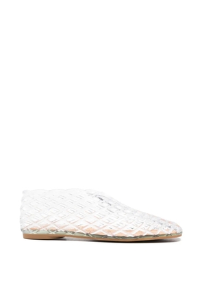 La Piscine perforated ballet flats - White
