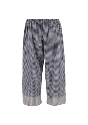 Pero cotton checkered trousers - Blue