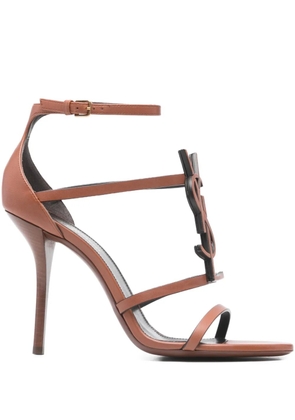 Saint Laurent Pre-Owned 100mm Casandra sandals - Brown