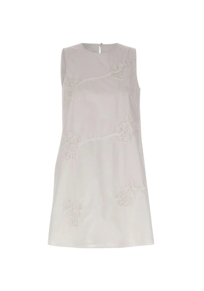 Marella floral-embroidered mini dress - White
