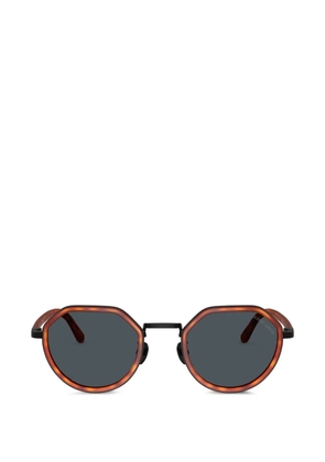 Giorgio Armani geometric-frame sunglasses - Brown
