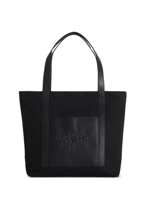 Maison Kitsuné large canvas tote bag - Black