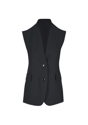 Akris button sleeveless jacket - Black