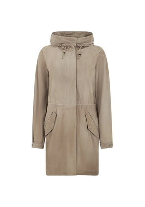 Moorer hooded parka coat - Neutrals