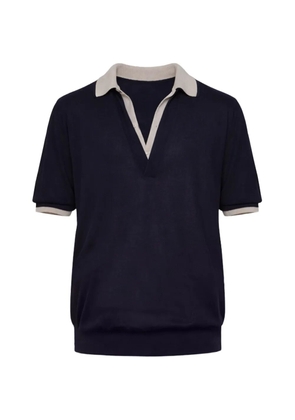 SEVEN GAUGE V-neck polo shirt - Blue