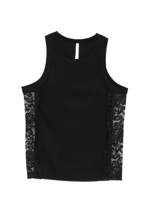 IMPERIAL lace-insert tank top - Black