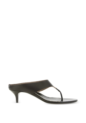 Magda Butrym curved stitching leather sandals - Brown