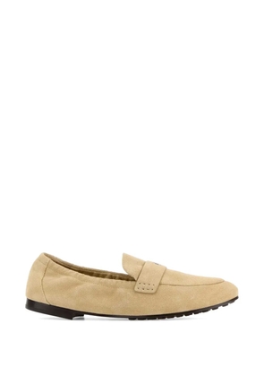 Tory Burch logo suede loafers - Neutrals