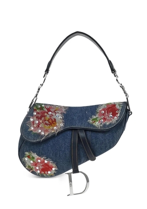 Christian Dior Pre-Owned 2004 Saddle patchwork-design shoulder bag - Blue