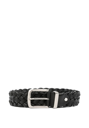 Daniele Alessandrini braided leather belt - Black
