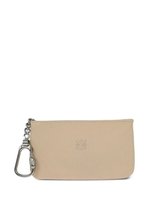 Loewe Pre-Owned 1990s embossed-logo leather wallet - Neutrals