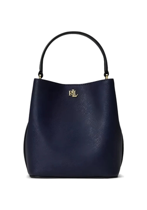 Lauren Ralph Lauren small Reese logo-detail top-handle leather tote bag - Blue