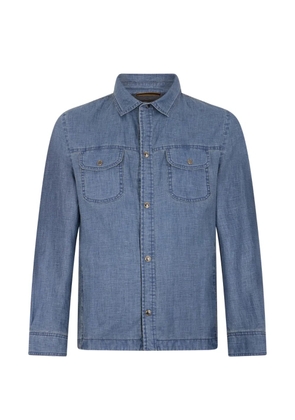 Moorer buttoned chest-pockets shirt - Blue