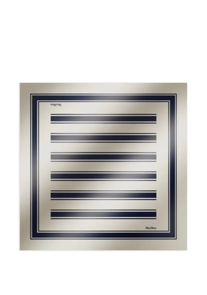 Max Mara Mxaafa striped silk scarf - Neutrals