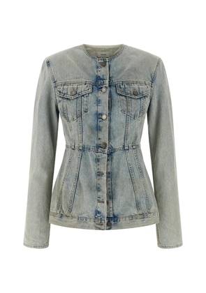 Haikure long-sleeve buttoned jacket - Blue