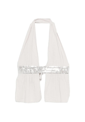 Gimaguas Infinito sequin halterneck top - Grey