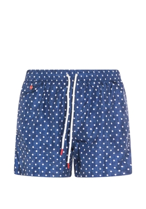 Kiton polka-dot swim shorts - Blue