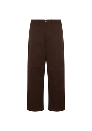 Carhartt WIP logo-patch trousers - Brown