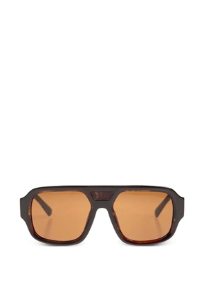 Dolce & Gabbana geometric frame sunglasses - Brown
