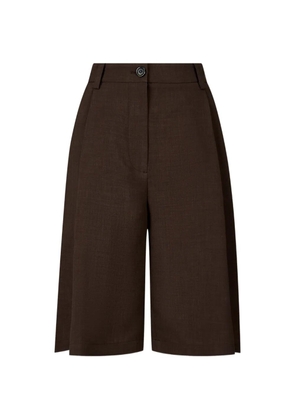 TOMBOY pleated relaxed-fit shorts - Brown