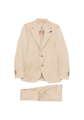 Lardini single-breasted cotton suit - Neutrals