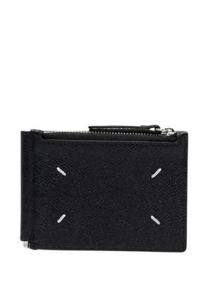 Maison Margiela grainy-leather zip wallet - Black