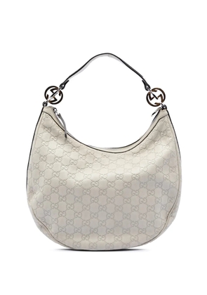 Gucci Pre-Owned 2016-2025 Medium Guccissima Twins hobo bag - White
