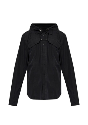 Off-White hooded chest-pocket shirt - Black