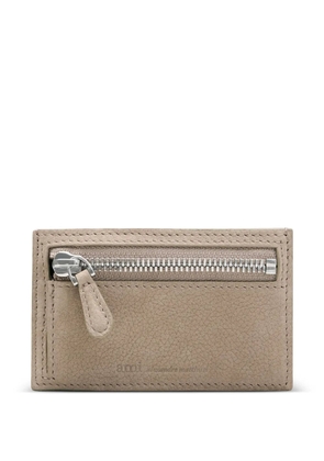 AMI Paris Carrousel leather cardholder - Neutrals