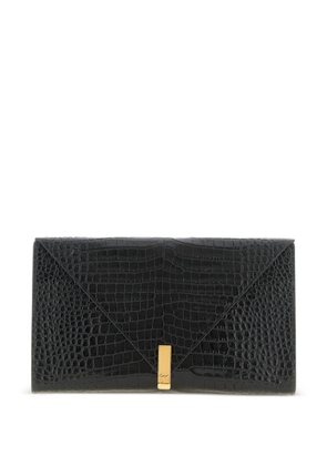 Giuseppe Zanotti croc-print chain envelope clutch bag - Black