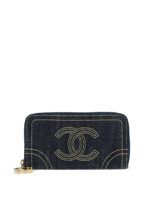 CHANEL Pre-Owned 2006 CC-detail wallet - Blue