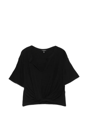 R13 V-neck twist T-shirt - Black