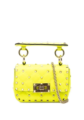 Valentino Garavani Pre-Owned 2000-2017 Mini Nappa Rockstud Spike satchel - Yellow
