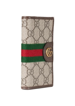 Gucci Ophidia stripe card case - Neutrals