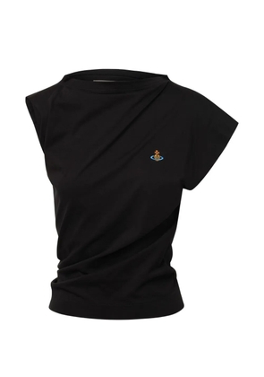 Vivienne Westwood Hebo logo-embroidered top - Black