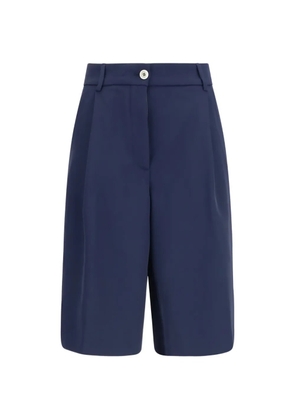 Cruna pleated buttoned shorts - Blue